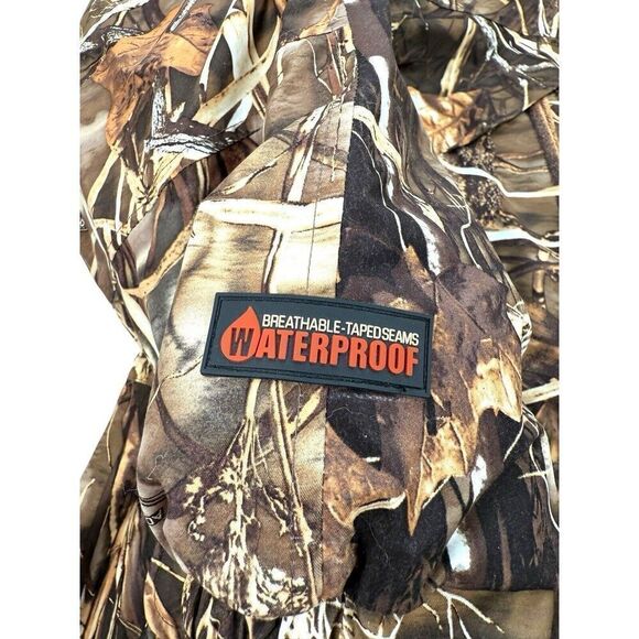 Realtree Camo Mens Hunting Jacket Insulated Waterfowl Parka 3XL Missing Hood - Picture 4 of 14